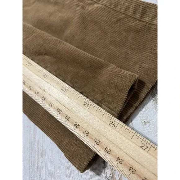 Talbots Caramel Corduroy Straight Leg Pant Size 12P - Picture 7 of 8